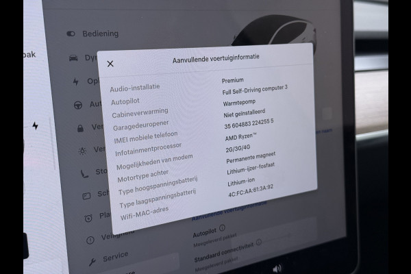 Tesla Model Y RWD 300pk SOH 95% Warmtepomp LFP-Accu Leer Lmv Camera's Panoramadak Adap.Cruise Navi Ecc Autopilot Stoel+Stuur+Achterbank Verwarming Elek.Achterklep Dodehoek detector Draadloze telefoonlader 1e Eigenaar Origineel Nederlandse Auto Fabrieksgarantie op Motor en Accu tot 08-03-2032/160.000km