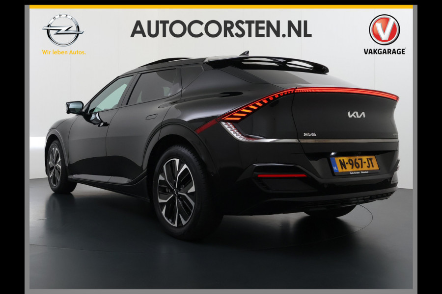 Kia Ev6 GT-Line 77.4kWh SOH 100% Warmtepomp PanoDak Head-Up Alcantar/Leer Stoelventilatie Elek.Stoelen+MemoryMeridian SOH 100% 360°Camer DAB  Elek.Achterklep Lmv Lane Assist 1600kg trekvermogen! Laden tot 240kW 1e Eigenaar Origineel Nederlandse Auto € 57.000 nieuw