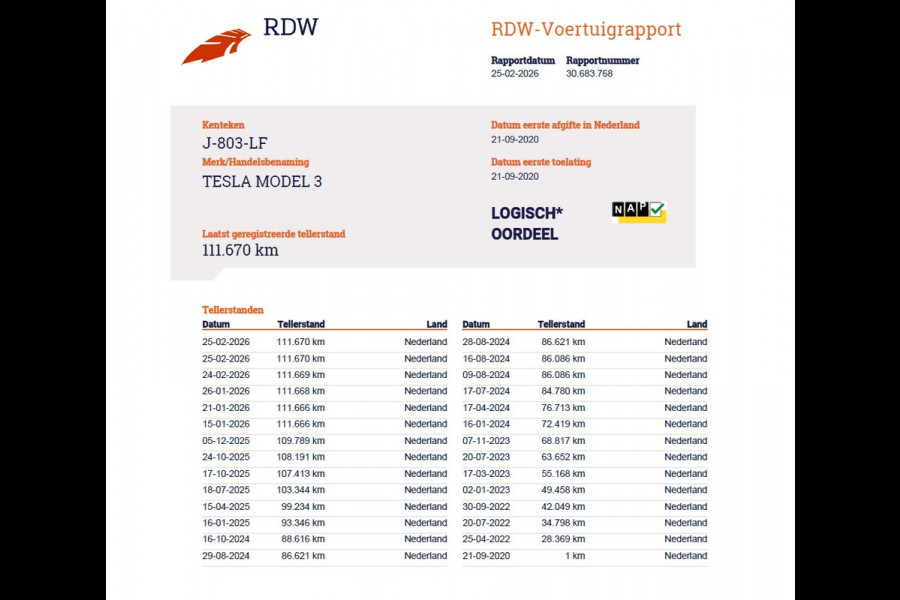 Tesla Model 3 SR+ 325PK AutoPilot Leer Pano-Dak Adaptive Cruise Camera's Elektr.-Stuur+Stoelen+Spiegels+Geheugen+Easy-Entry+Verwarmde stoelen  Ecc Navi Led DAB Voorverwarmen interieur via App Keyless One-Pedal-Drive SOH 82% 1e Eigenaar Origineel Nederlandse Auto 1.584kg licht!