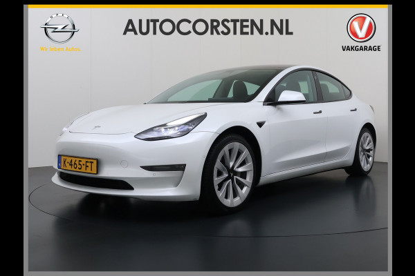 Tesla Model 3 Long Range AWD 75kWh Facelift Trekhaak Warmtepomp Elek.Achterklep Lmv AutoPilot Leder Panoramadak Adaptive-Cruise Camera's Elekt Navi LED DAB Voorverwarmen interieur Keyless One-Pedal-Drive 4WD SOH 86% 1e Eigenaar Origineel Nederlandse Auto Fabrieksgarantie op Accu en Motor tot 21-12-2028/192.00km € 62.000 nieuw !