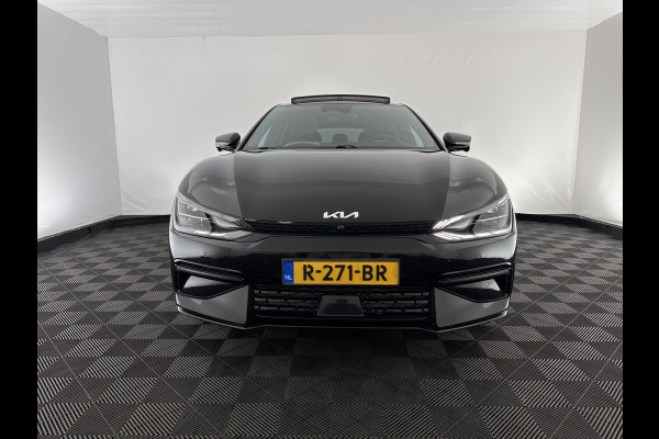 Kia Ev6 GT-Line 77.4 kWh [ 3-Fase-11kW ] (INCL-BTW) Aut. *HEATPUMP | PANO | HEAD-UP | LEATHER-ALCANTARA | ADAPTIVE-CRUISE | DIGI-COCKPIT | MERIDIAN-AUDIO | MEMORYPACK | FULL-LED | KEYLESS | TOPVIEW | DAB | BLINDSPOT | NAVI-FULLMAP |
