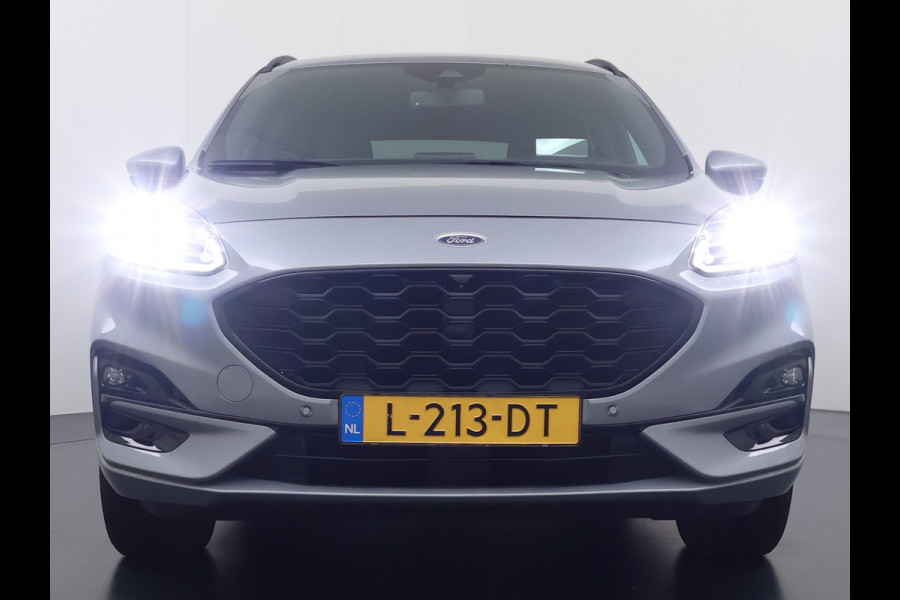 Ford Kuga 2.5 Hybrid PHEV ST-Line X Trekhaak Leer/Alcantara Head-Up Display Adaptive-Cruise Camera Navi Ecc Stoel+Achterbankverwarming App Privacy Glas Winterpakket Elek.Achterklep Led Virtual Cockpit Dodehoek-assistent 1.500KG Trekgewicht 1e Eigenaar Dealeronderhouden € 46.000 nieuw