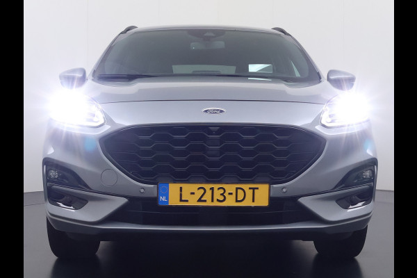 Ford Kuga 2.5 Hybrid PHEV ST-Line X Trekhaak Leer/Alcantara Head-Up Display Adaptive-Cruise Camera Navi Ecc Stoel+Achterbankverwarming App Privacy Glas Winterpakket Elek.Achterklep Led Virtual Cockpit Dodehoek-assistent 1.500KG Trekgewicht 1e Eigenaar Dealeronderhouden € 46.000 nieuw