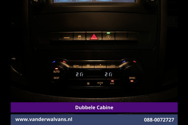 Mercedes-Benz Vito 116 CDI 164pk Automaat L3H1 Dubbele Cabine inrichting Euro6 Airco | 5-Zits | Camera | Apple Carplay 2500kg trekhaak, Cruisecontrol, Android Auto, Parkeersensoren