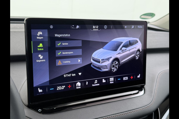 Škoda ENYAQ iV 80 SOH 93% Warmtepomp Pano-Dak Leer+Elektr+Memory+Verwarmd Adap.Cruise Lmv 21" Camera Matrix-Led Apple Carplay Android Auto Pdc Privacy GlasDAB Stuur+Achterbankverwarming Draadloze telefoonlader Keyless Dodehoek detectie Dealeronderhouden Origineel Nederlandse Auto Nieuwprijs €59.055,-