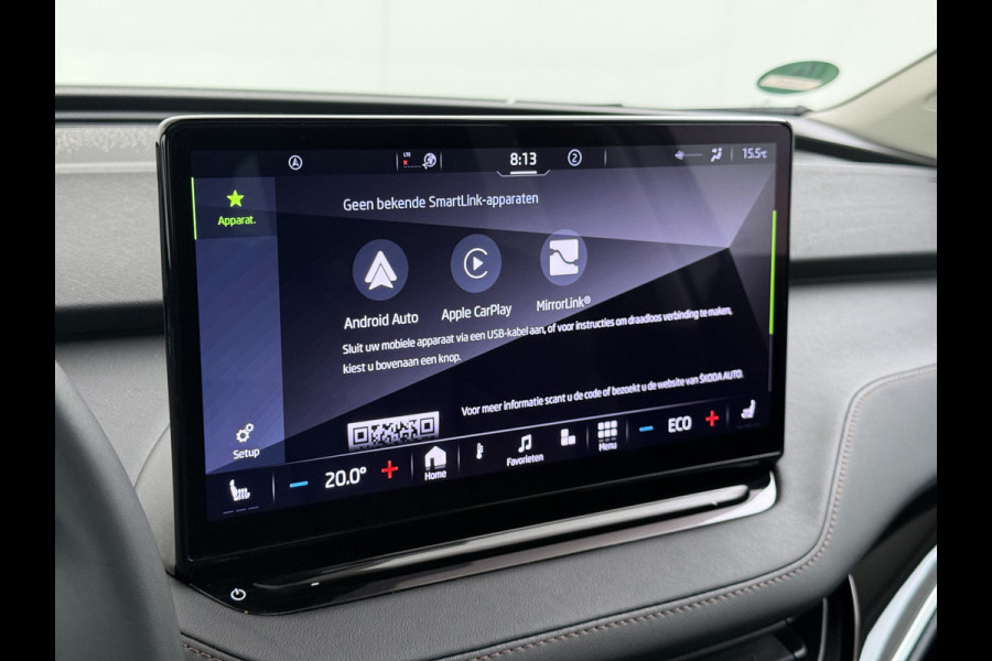 Škoda ENYAQ iV 80 SOH 93% Warmtepomp Pano-Dak Leer+Elektr+Memory+Verwarmd Adap.Cruise Lmv 21" Camera Matrix-Led Apple Carplay Android Auto Pdc Privacy GlasDAB Stuur+Achterbankverwarming Draadloze telefoonlader Keyless Dodehoek detectie Dealeronderhouden Origineel Nederlandse Auto Nieuwprijs €59.055,-