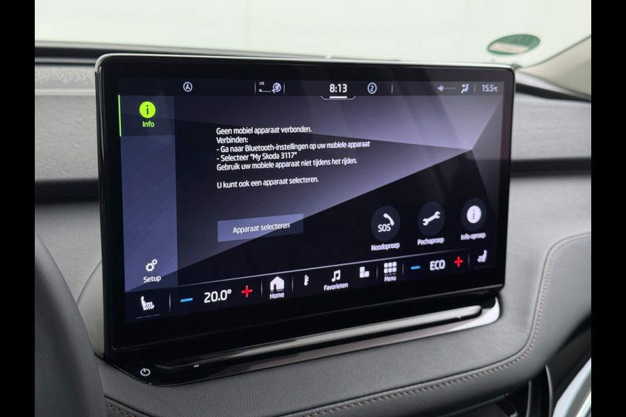 Škoda ENYAQ iV 80 SOH 93% Warmtepomp Pano-Dak Leer+Elektr+Memory+Verwarmd Adap.Cruise Lmv 21" Camera Matrix-Led Apple Carplay Android Auto Pdc Privacy GlasDAB Stuur+Achterbankverwarming Draadloze telefoonlader Keyless Dodehoek detectie Dealeronderhouden Origineel Nederlandse Auto Nieuwprijs €59.055,-