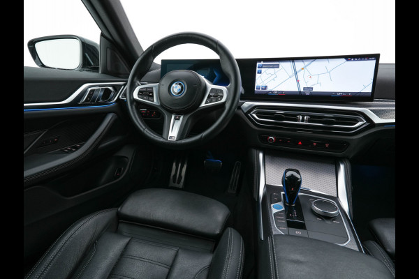 BMW i4 eDrive40 High Executive 84 kWh M-Sportpack [ 3-Fase-11kW ] {SOH-93%} (INCL.BTW)  Aut *LEATHER | HEAD UP | FULL-LED | HIFI-SOUND | CRUISE | WIDESCREEN-COCKPIT | DAB+ | CAMERA | AMBIENTLIGHT | CARPLAY | HEATED-SPORTSEATS | PRIVACY-GLASS | 19''ALU*