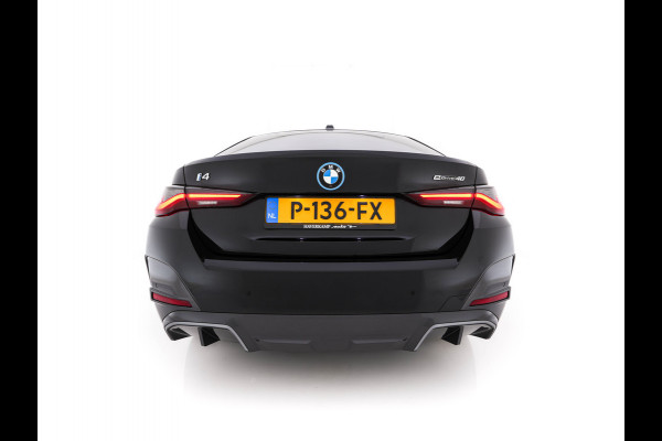 BMW i4 eDrive40 High Executive 84 kWh M-Sportpack [ 3-Fase-11kW ] {SOH-93%} (INCL.BTW)  Aut *LEATHER | HEAD UP | FULL-LED | HIFI-SOUND | CRUISE | WIDESCREEN-COCKPIT | DAB+ | CAMERA | AMBIENTLIGHT | CARPLAY | HEATED-SPORTSEATS | PRIVACY-GLASS | 19''ALU*