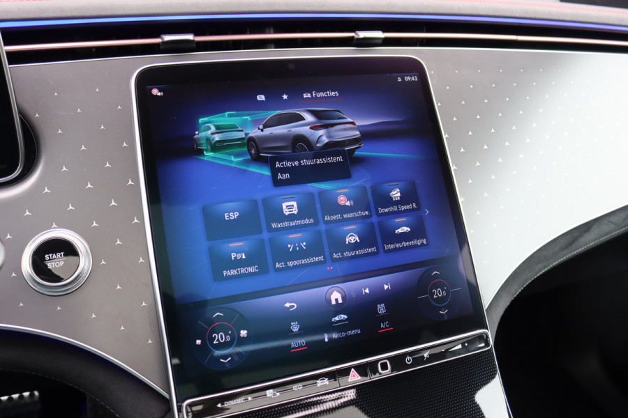 Mercedes-Benz EQE SUV 350 4MATIC AMG Line 91 kWh | Distronic+ | Panoramadak | Memory | Burmester | Digital Light | Trekhaak | Surround Camera | 22kW | Warmtepomp | Keyless Go |