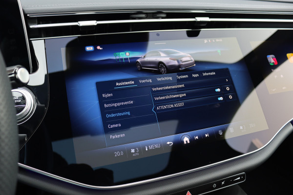 Mercedes-Benz E-Klasse 400 e 4MATIC AMG Line | Hyperscreen | Luchtvering | Achterasbesturing | Distronic+ | HUD | Massage | Burmester | Nappa Leder | Trekhaak | Vlakkenverwarming | Stoelventilatie | Soft-Close |