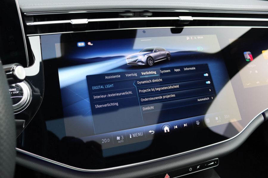 Mercedes-Benz E-Klasse 400 e 4MATIC AMG Line | Hyperscreen | Luchtvering | Achterasbesturing | Distronic+ | HUD | Massage | Burmester | Nappa Leder | Trekhaak | Vlakkenverwarming | Stoelventilatie | Soft-Close |