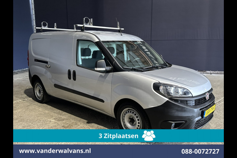 Fiat Doblò Cargo 1.6 MJ 105pk L2H1 Euro6 Airco | 3-Zits | Navigatie | Trekhaak | Dakdragers Cruisecontrol, Parkeersensoren, Bijrijdersbank