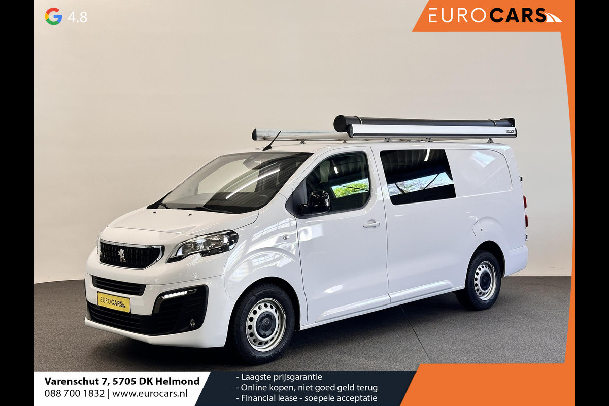 Peugeot Expert 2.0HDI 145PK Long Asphalt Dubbele Cabine Airco Cruise Control Navi Trekhaak Imperiaal Carplay 6 Persoons Trekhaak