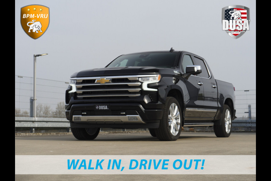 Chevrolet 1500 | Silverado | 6.2L V8 High Country | Leder | Schuifkantel NIEUW BINNEN! Getoonde accessoires zijn verkrijgbaar tegen meerprijs