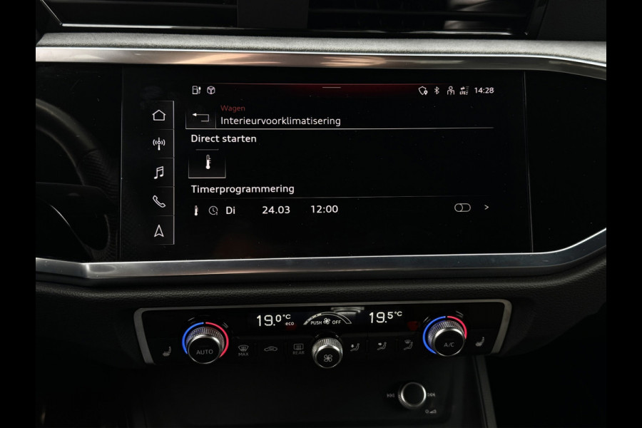 Audi Q3 Sportback 45 TFSI e S-line | Sonos | Matrix | Sfeer | Carplay | Black Optic | Elektr. stoelen | Virtual | Dodehoek