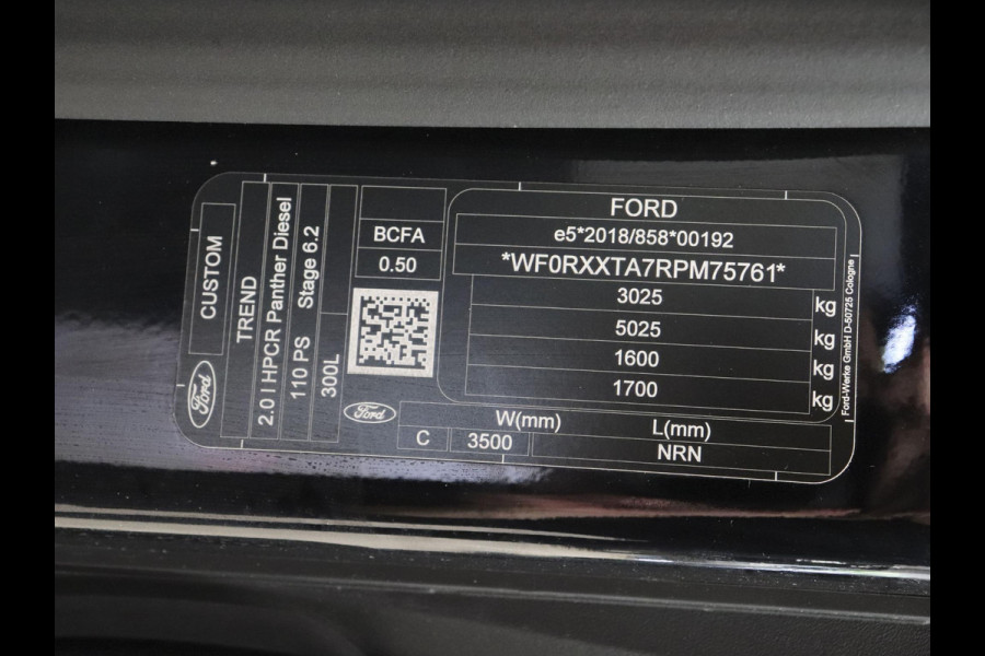 Ford Transit Custom 300 2.0 TDCI L2H1 Trend Nieuw Model Ford Transit Custom 300 2.0 TDCI L2H1 Trend NM Navi Cruise Camera Parkeersensoren Trekhaak