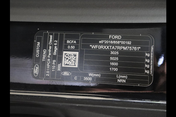 Ford Transit Custom 300 2.0 TDCI L2H1 Trend Nieuw Model Ford Transit Custom 300 2.0 TDCI L2H1 Trend NM Navi Cruise Camera Parkeersensoren Trekhaak