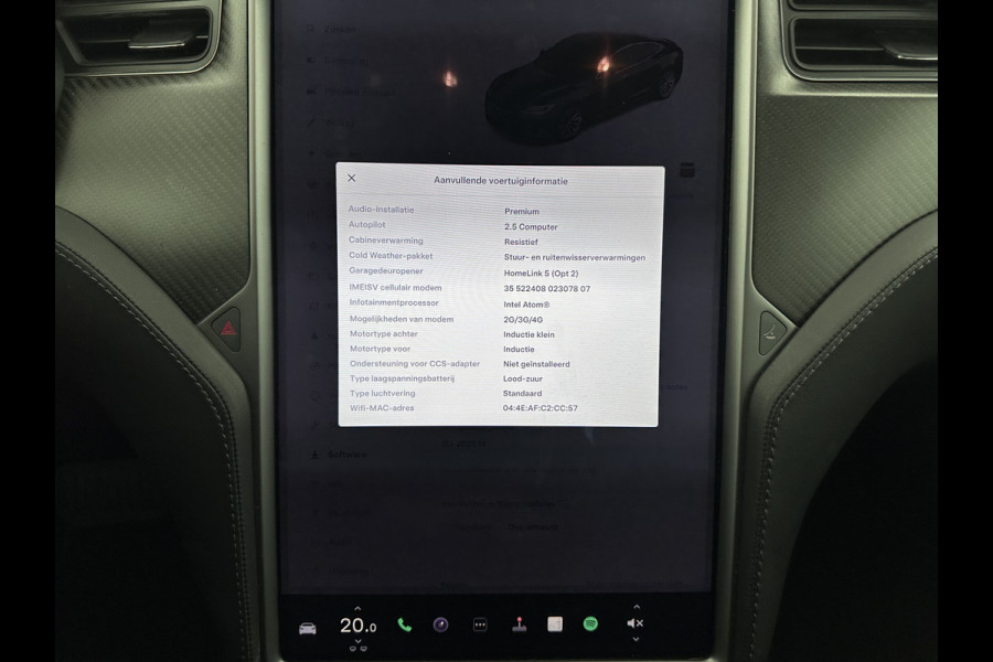 Tesla Model S 75D Base [ 3-Fase ] {SOH-85%} (INCL-BTW) Aut. *PANO-WINDOW | LEATHER | AIR-SUSPENION | FULL-LED | NAVI-FULLMAP | KEYLESS | MEMORY-PACK | HEATED-COMFORTSEATS | DIGI-COCKPIT | CARBON-INLAY | AUTO-PILOT | 19"ALU*