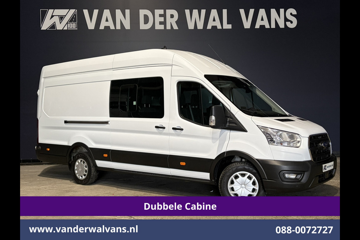 Ford Transit 2.0 TDCI 170pk L4H3 Dubbele Cabine Euro6 Airco | 6-zits | Camera | LED | Apple Carplay | 2800kg Trekvermogen | Cruisecontrol, Android Auto, Stoelverwarming, Verwarmde Voorruit, Parkeersensoren, Bijrijdersbank