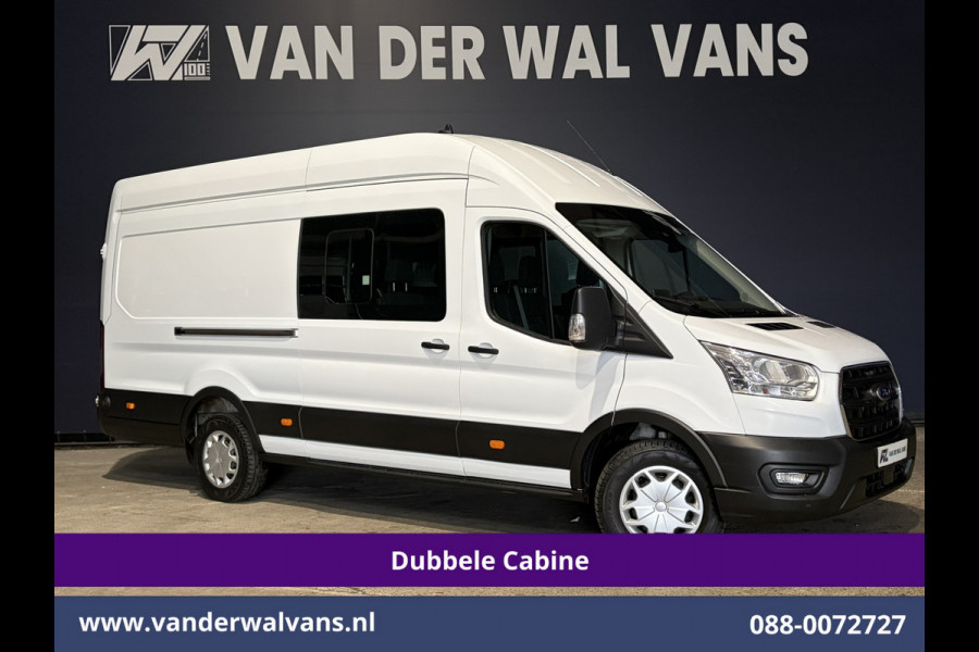 Ford Transit 2.0 TDCI 170pk L4H3 Dubbele Cabine Euro6 Airco | 6-zits | Camera | LED | Apple Carplay | 2800kg Trekvermogen | Cruisecontrol, Android Auto, Stoelverwarming, Verwarmde Voorruit, Parkeersensoren, Bijrijdersbank