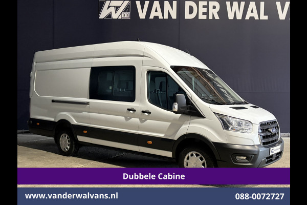 Ford Transit 2.0 TDCI 170pk L4H3 Dubbele Cabine Euro6 Airco | 6-zits | Camera | LED | Apple Carplay | 2800kg Trekvermogen | Cruisecontrol, Android Auto, Stoelverwarming, Verwarmde Voorruit, Parkeersensoren, Bijrijdersbank