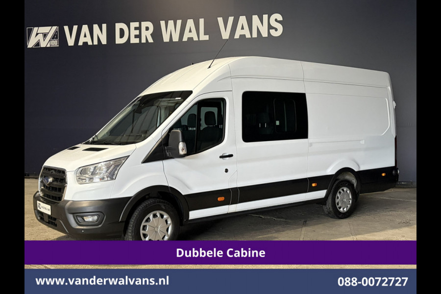 Ford Transit 2.0 TDCI 170pk L4H3 Dubbele Cabine Euro6 Airco | 6-zits | Camera | LED | Apple Carplay | 2800kg Trekvermogen | Cruisecontrol, Android Auto, Stoelverwarming, Verwarmde Voorruit, Parkeersensoren, Bijrijdersbank