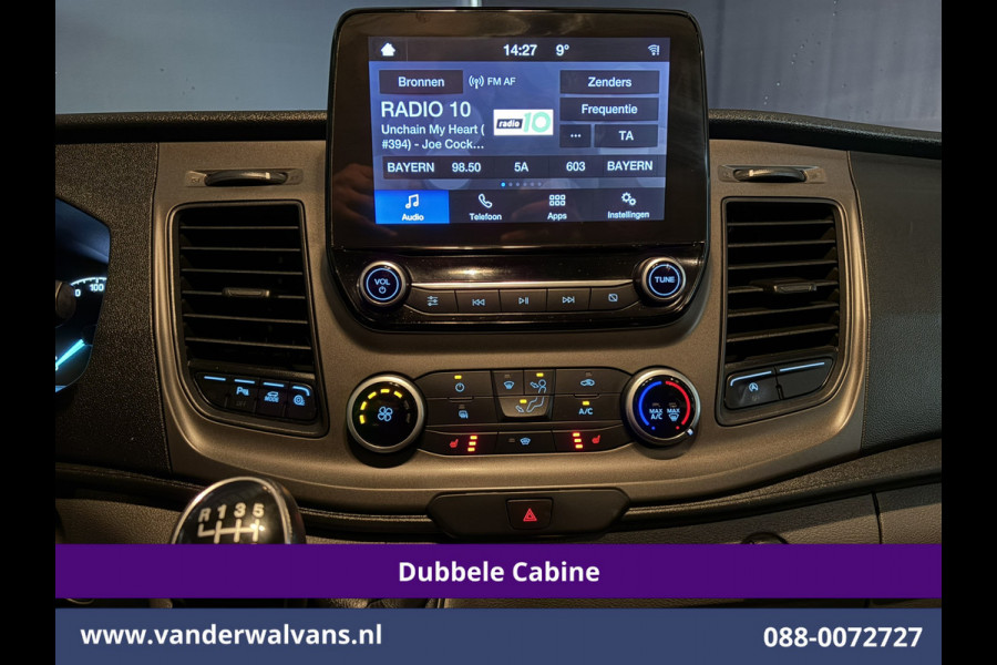 Ford Transit 2.0 TDCI 170pk L4H3 Dubbele Cabine Euro6 Airco | 6-zits | Camera | LED | Apple Carplay | 2800kg Trekvermogen | Cruisecontrol, Android Auto, Stoelverwarming, Verwarmde Voorruit, Parkeersensoren, Bijrijdersbank