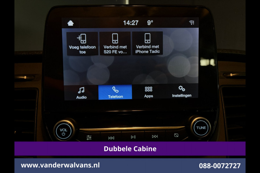 Ford Transit 2.0 TDCI 170pk L4H3 Dubbele Cabine Euro6 Airco | 6-zits | Camera | LED | Apple Carplay | 2800kg Trekvermogen | Cruisecontrol, Android Auto, Stoelverwarming, Verwarmde Voorruit, Parkeersensoren, Bijrijdersbank