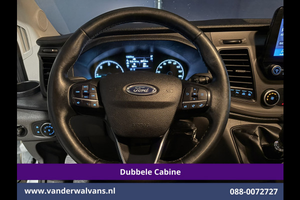 Ford Transit 2.0 TDCI 170pk L4H3 Dubbele Cabine Euro6 Airco | 6-zits | Camera | LED | Apple Carplay | 2800kg Trekvermogen | Cruisecontrol, Android Auto, Stoelverwarming, Verwarmde Voorruit, Parkeersensoren, Bijrijdersbank