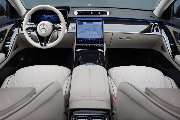 Mercedes-Benz S-Klasse 450 e Premium | Luchtvering | Achterasbesturing | Distronic+ | Massage | MBUX Tablet | 3D-Display | Vlakkenverwarming | Stoelventilatie | Nappa Leder | Verwarmd Stuurwiel | HUD |