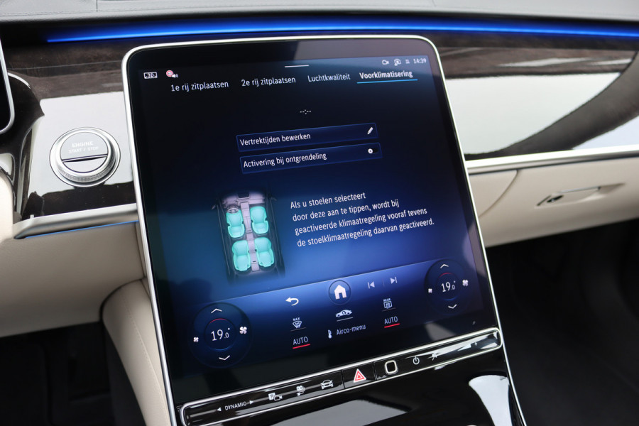 Mercedes-Benz S-Klasse 450 e Premium | Luchtvering | Achterasbesturing | Distronic+ | Massage | MBUX Tablet | 3D-Display | Vlakkenverwarming | Stoelventilatie | Nappa Leder | Verwarmd Stuurwiel | HUD |