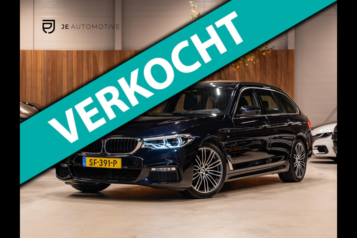BMW 5 Serie Touring 520i High Executive M Pakket, Pano, Virtual Cockpit, Leder, 19"M Sport Velgen, Prive Glas, Volledig Onderhoud