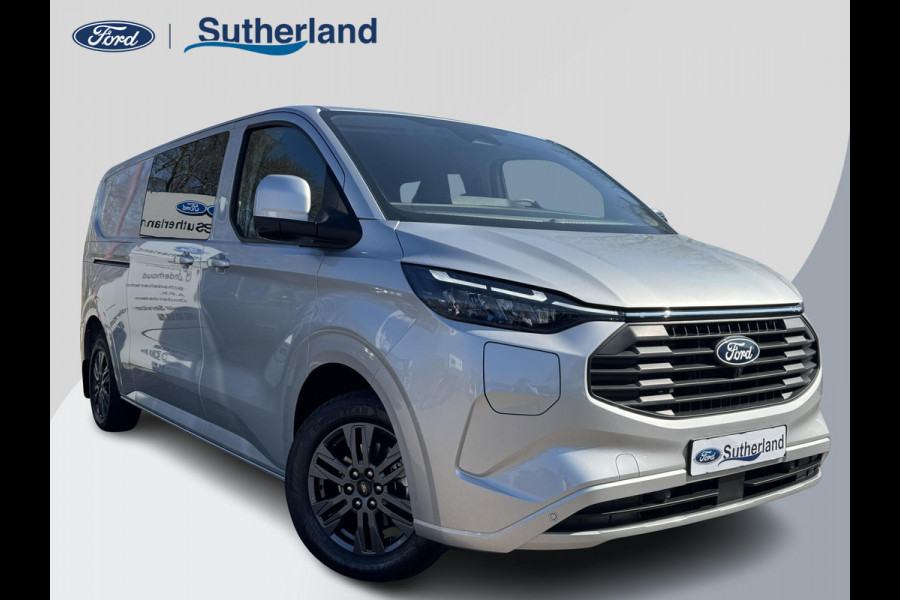 Ford Transit Custom 320 2.5 PHEV L2H1 Limited DC |SCI| Dubbele cabine | Dubbele schuifdeur | 360 graden camera | Adaptieve cruise control | 8-weg verstelbare en verwarmbare passagiersstoel | Inklapbare trekhaak | 17 inch velgen | AGM accu | Reservewiel | 12V aanlsuitpunt