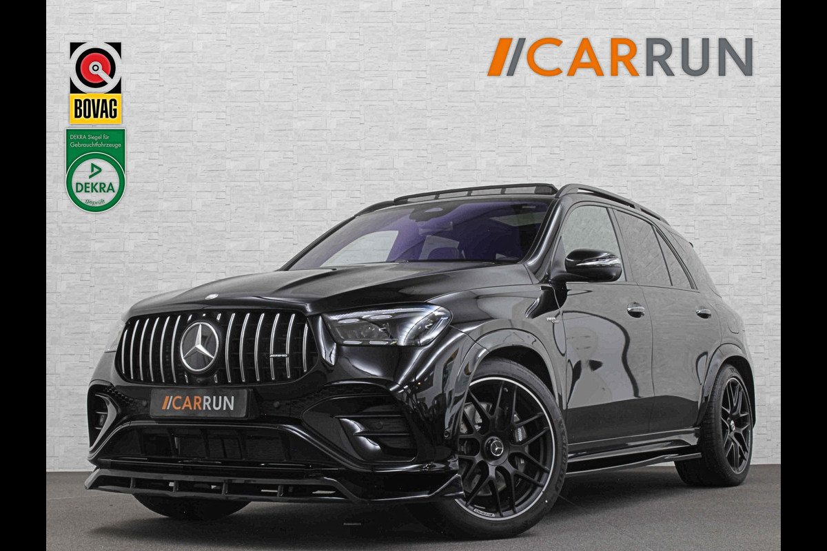 Mercedes-Benz GLE AMG 53 Hybrid 4MATIC+ | Nieuw! | Panorama | 360 Camera | Stoelventilatie | Head-Up | Burmester | Trekhaak | Carbon | 4-Zone Clima | AMG Drive-Unit | Nappa-Leder | 22 Inch | Keyless-Go | Night-Pakket | Memory | Luchtvering | Parfumering | Carplay | Stuurverwarming | Bekerhouder Clima | Draadloos Laden |