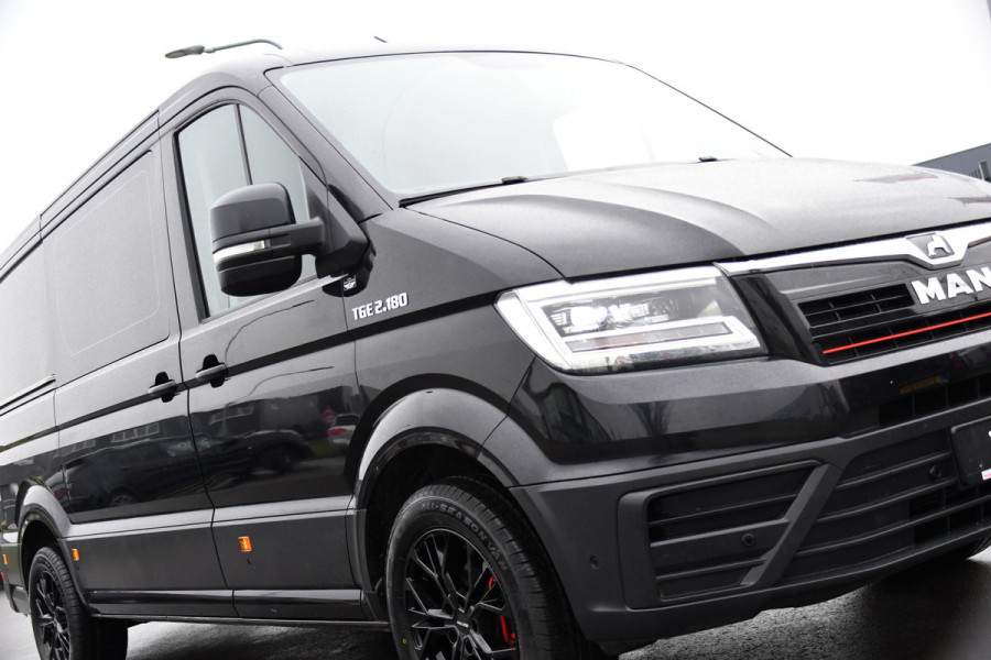 MAN TGE 30 2.0 L3H2 Black Edition Camera, Cruise, Carplay, LED, Automaat, 177pk, Trekhaak, Geveerde stoel, Sensoren, Uniek!