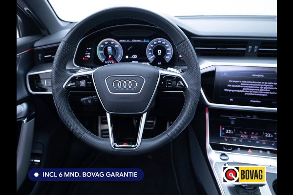Audi A6 Avant 50 TFSI e quattro 3x S-Line | Facelift | Panoramdak | Stoel- & Stuurverw. | Elec. trekhaak | Elec. achterklep | Elec. verst. best. stoel met geheugen, Sfeerverlichting, 20"LMV, Matrix Led, Adap. onderstel, Daytona Grijs