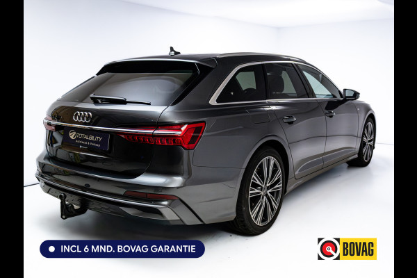 Audi A6 Avant 50 TFSI e quattro 3x S-Line | Facelift | Panoramdak | Stoel- & Stuurverw. | Elec. trekhaak | Elec. achterklep | Elec. verst. best. stoel met geheugen, Sfeerverlichting, 20"LMV, Matrix Led, Adap. onderstel, Daytona Grijs