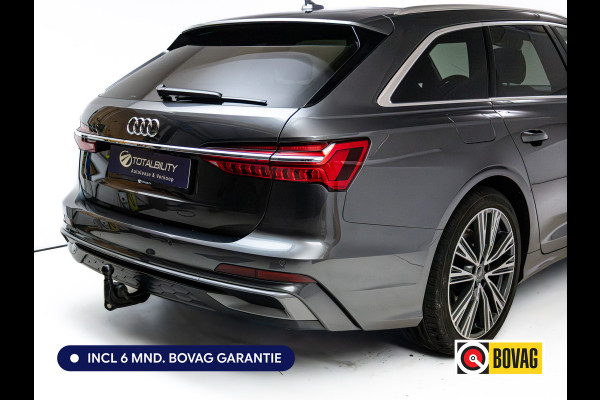 Audi A6 Avant 50 TFSI e quattro 3x S-Line | Facelift | Panoramdak | Stoel- & Stuurverw. | Elec. trekhaak | Elec. achterklep | Elec. verst. best. stoel met geheugen, Sfeerverlichting, 20"LMV, Matrix Led, Adap. onderstel, Daytona Grijs