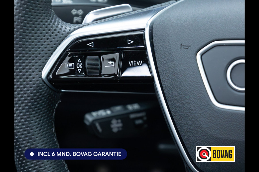 Audi A6 Avant 50 TFSI e quattro 3x S-Line | Facelift | Panoramdak | Stoel- & Stuurverw. | Elec. trekhaak | Elec. achterklep | Elec. verst. best. stoel met geheugen, Sfeerverlichting, 20"LMV, Matrix Led, Adap. onderstel, Daytona Grijs