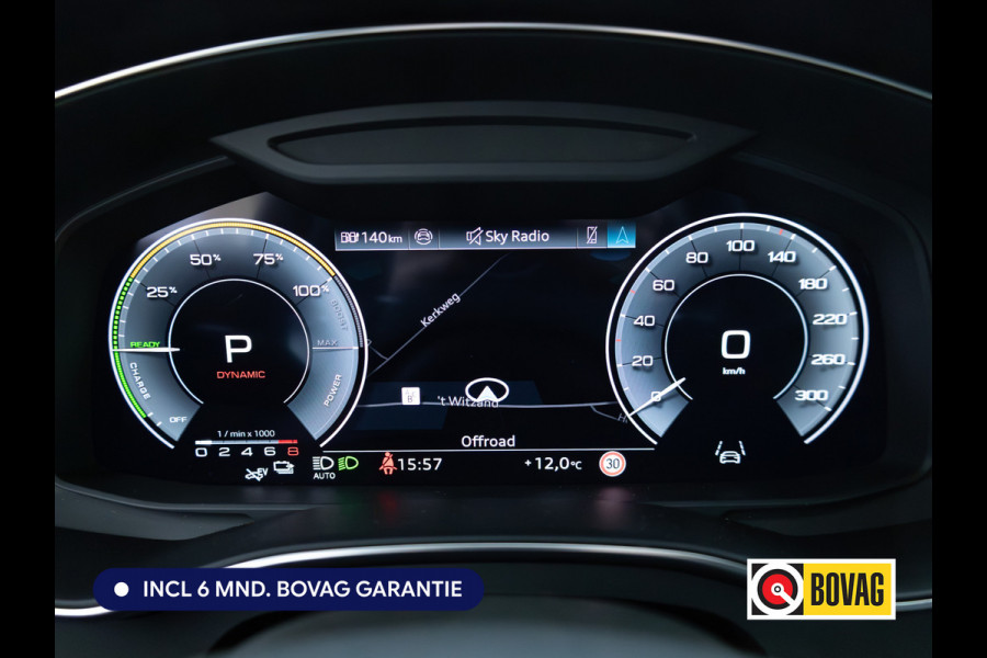 Audi A6 Avant 50 TFSI e quattro 3x S-Line | Facelift | Panoramdak | Stoel- & Stuurverw. | Elec. trekhaak | Elec. achterklep | Elec. verst. best. stoel met geheugen, Sfeerverlichting, 20"LMV, Matrix Led, Adap. onderstel, Daytona Grijs