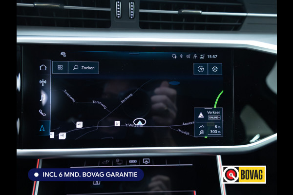 Audi A6 Avant 50 TFSI e quattro 3x S-Line | Facelift | Panoramdak | Stoel- & Stuurverw. | Elec. trekhaak | Elec. achterklep | Elec. verst. best. stoel met geheugen, Sfeerverlichting, 20"LMV, Matrix Led, Adap. onderstel, Daytona Grijs