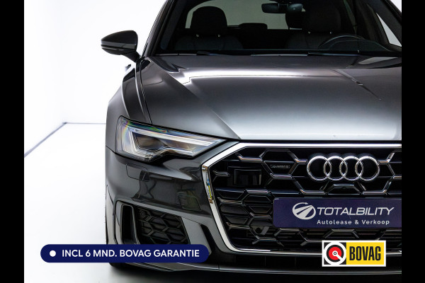 Audi A6 Avant 50 TFSI e quattro 3x S-Line | Facelift | Panoramdak | Stoel- & Stuurverw. | Elec. trekhaak | Elec. achterklep | Elec. verst. best. stoel met geheugen, Sfeerverlichting, 20"LMV, Matrix Led, Adap. onderstel, Daytona Grijs