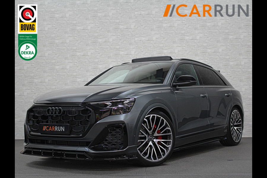Audi Q8 60e 490pk Competition RS-Stoelen | 4WS Achteras Besturing | OLED | Laser | SQ8 Uitgevoerd | Massage | Ventilatie | Valcona Leder 23'' | Alcantara hemel | Head-Up | Soft-Close | Panodak | 2x Memory | Trekhaak | Keyless-Entry | Luchtvering | Nw.Pr. 155.000,= | Nieuw! 13km 2026 | Fabrieksgarantie | Direct rijden.