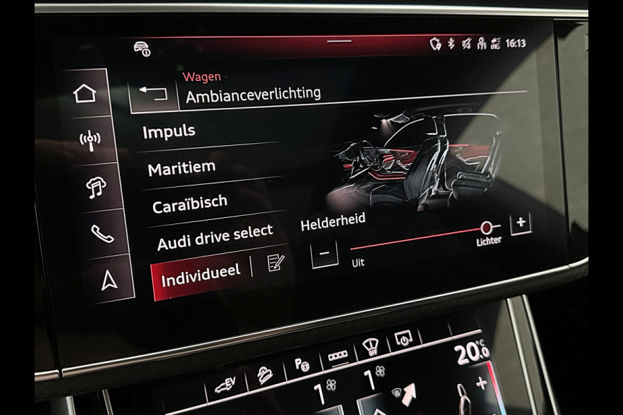 Audi Q8 60e 490pk Competition RS-Stoelen | 4WS Achteras Besturing | OLED | Laser | SQ8 Uitgevoerd | Massage | Ventilatie | Valcona Leder 23'' | Alcantara hemel | Head-Up | Soft-Close | Panodak | 2x Memory | Trekhaak | Keyless-Entry | Luchtvering | Nw.Pr. 155.000,= | Nieuw! 13km 2026 | Fabrieksgarantie | Direct rijden.