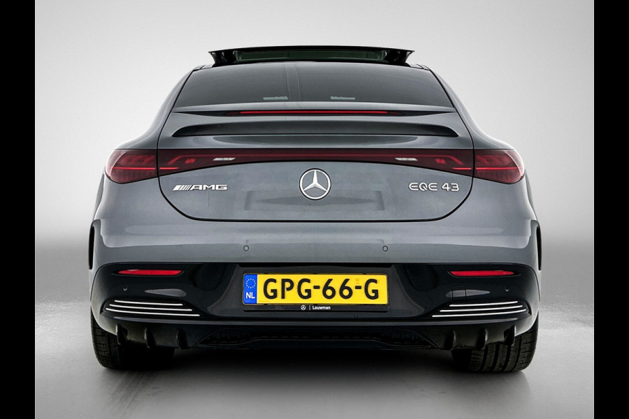 Mercedes-Benz EQE AMG 43 4MATIC 90 kWh Panoramadak | Memory Pakket | Rode gordels |  Burmester Inclusief 24 maanden Mercedes-Benz Certified garantie voor Europa.