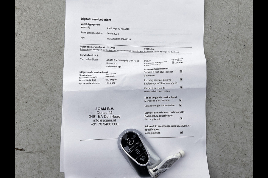 Mercedes-Benz EQE AMG 43 4MATIC 90 kWh Panoramadak | Memory Pakket | Rode gordels |  Burmester Inclusief 24 maanden Mercedes-Benz Certified garantie voor Europa.