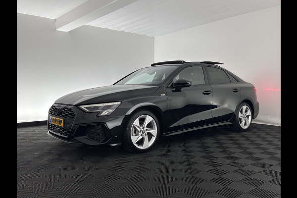 Audi A3 Limousine 35 TFSI S-Line Edition (INCL-BTW) Aut. *PANO | LEATHER-FABRIC | FULL-LED | AMBIENTLIGHT | SPORTSEATS | DIGI-COCKPIT | NAVI-FULLMAP | PRIVACYGLASS | SHIFTPADDLES | DAB+ | ADAPTIVE-CRUISE | 17"ALU*