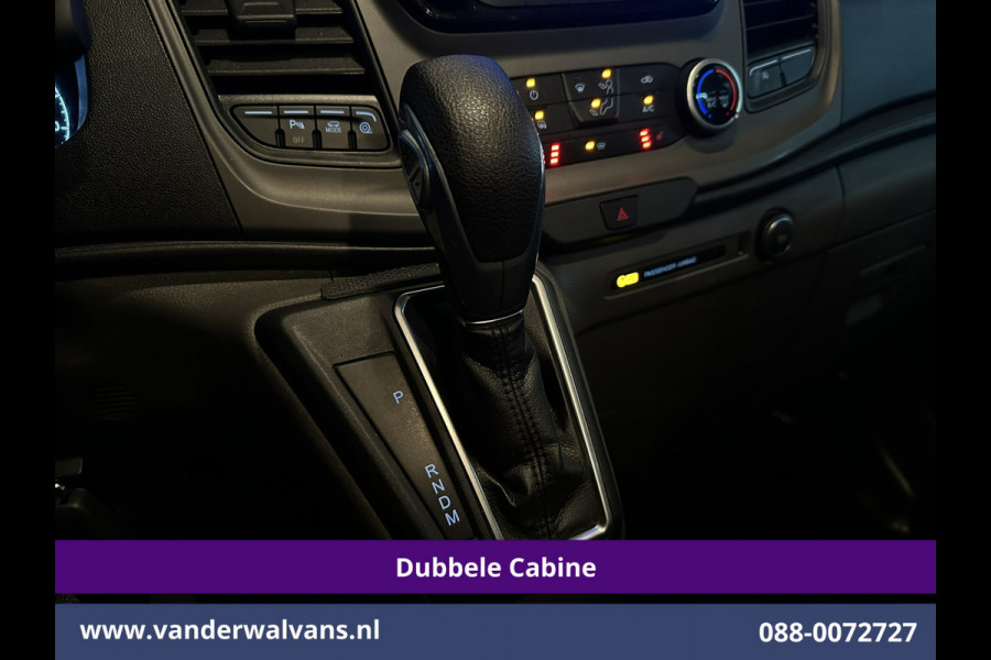 Ford Transit Custom 2.0 TDCI 130pk Automaat L2H1 Dubbele Cabine Euro6 Airco | 6-Zits | Camera | Navigatie | LED, Android Auto, Adaptieve Cruisecontrol, Verwarmde voorruit, Stoelverwarming, Parkeersensoren