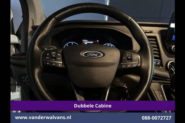 Ford Transit Custom 2.0 TDCI 130pk Automaat L2H1 Dubbele Cabine Euro6 Airco | 6-Zits | Camera | Navigatie | LED, Android Auto, Adaptieve Cruisecontrol, Verwarmde voorruit, Stoelverwarming, Parkeersensoren